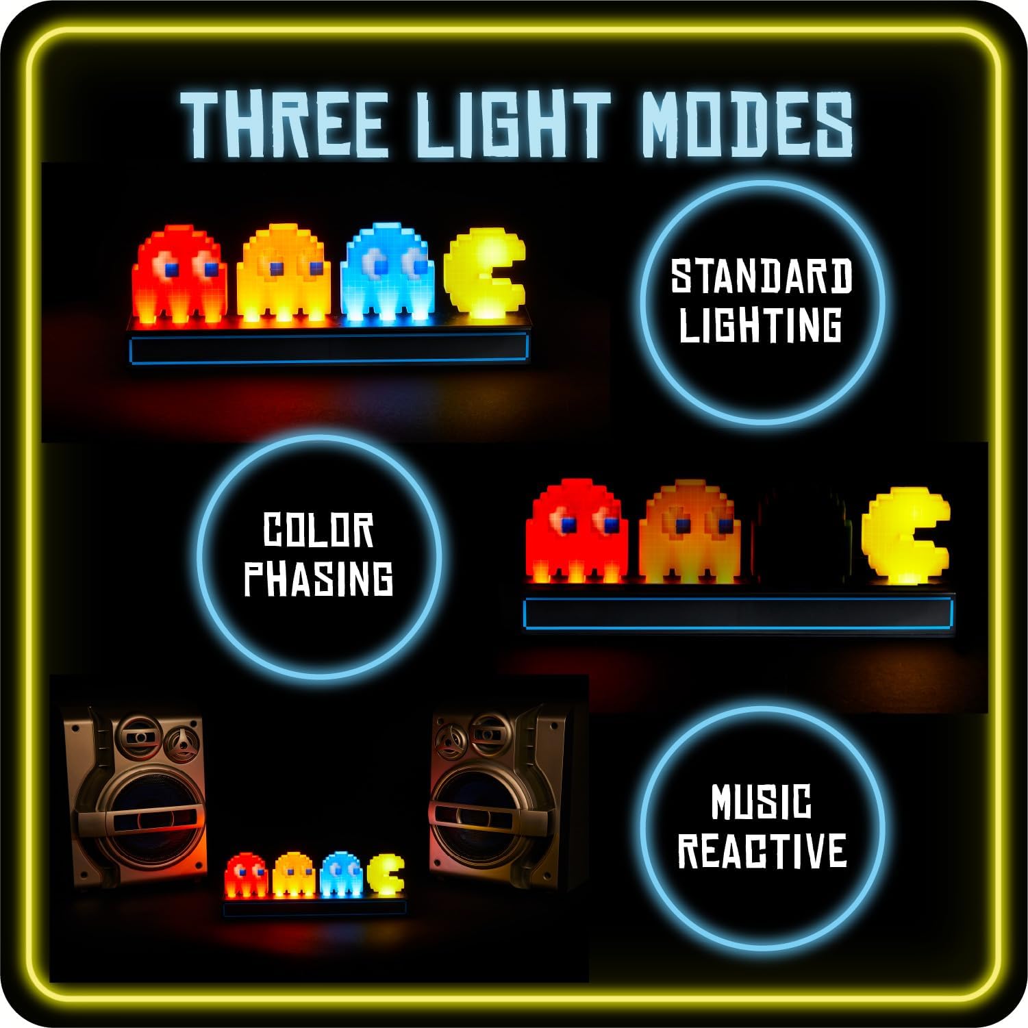 Paladone Pac Man Geister Schreibtischlicht LED 30 cm 3 Modi