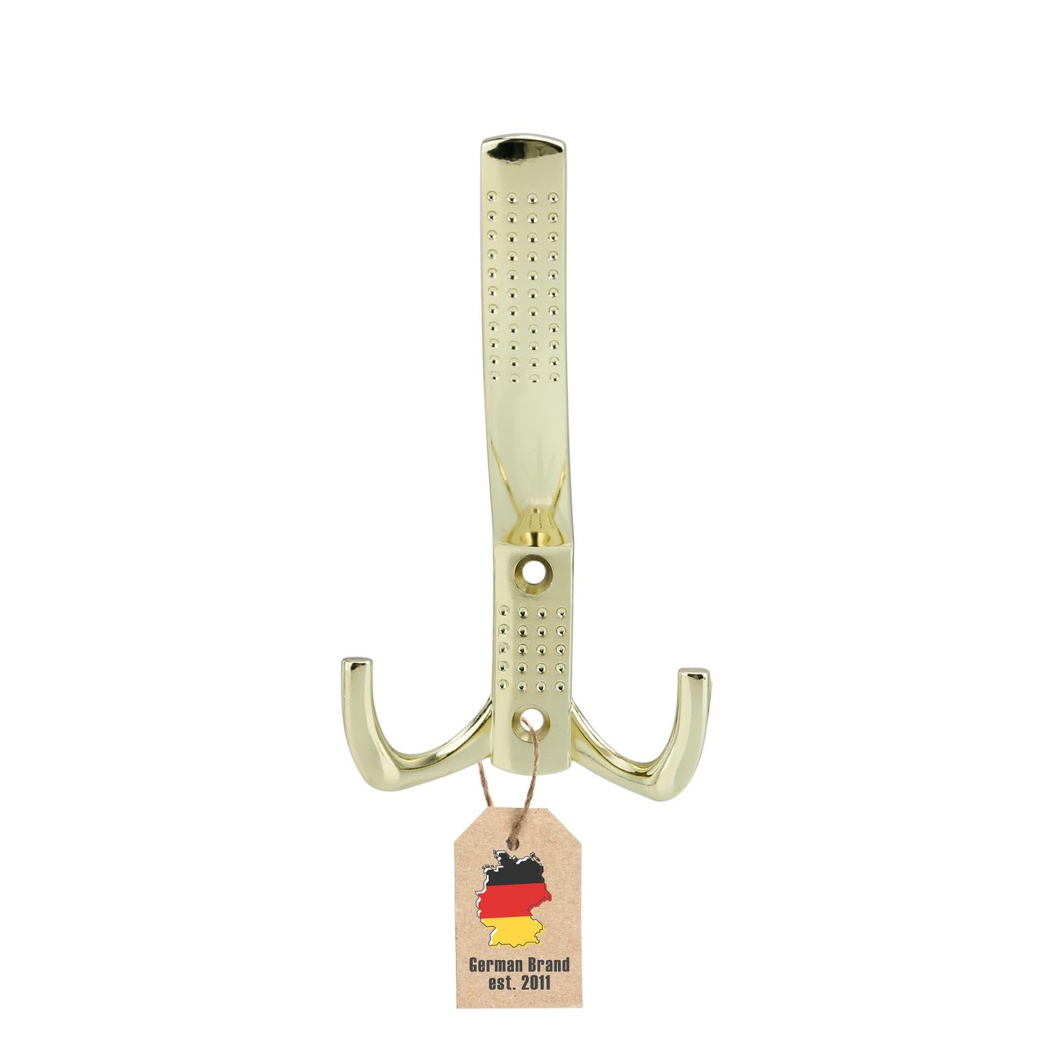Intirilife Garderobenhaken Doppelhaken Gold 15 cm