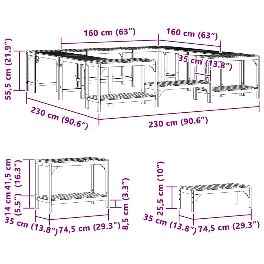 vidaXL Heim & Garten Whirlpool-Umrandung Akazie 230cm Braun