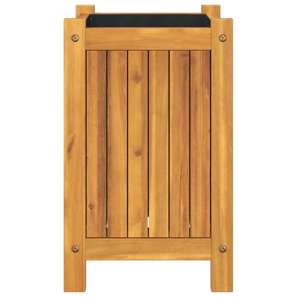 vidaXL Pflanzkübel Akazie 31x31x50 cm mit Einlage