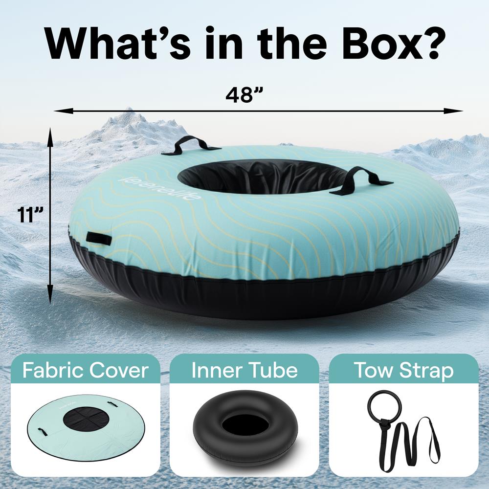 Serenelife Kids Play Snow Tube Schlitten 48 Zoll blau
