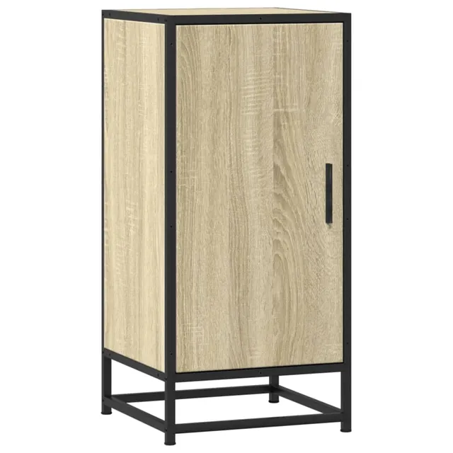 vidaXL Sideboard Sonoma-Eiche 35,5x35x76 cm Metallgestell
