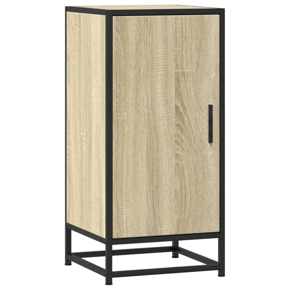 vidaXL Sideboard Sonoma-Eiche 35,5x35x76 cm Metallgestell
