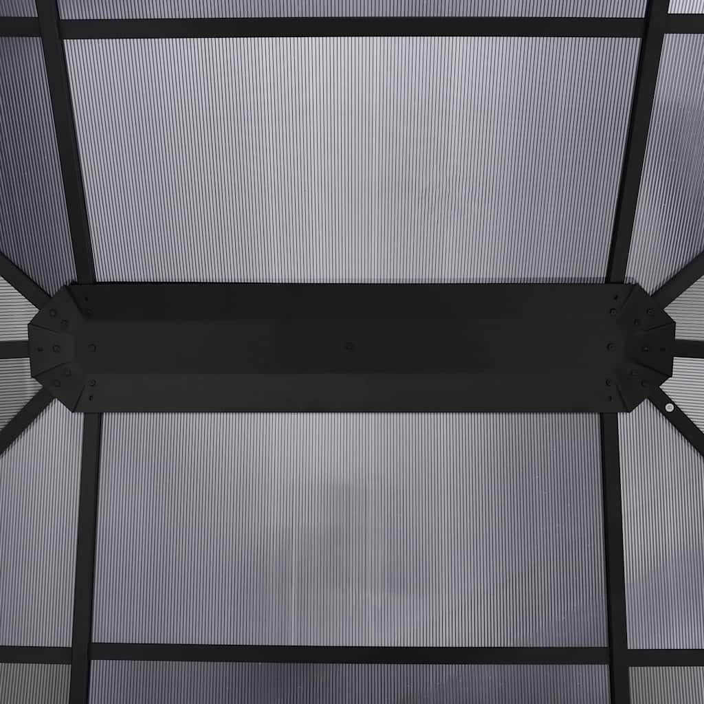vidaXL Pavillon Anthrazit 400x300x265 cm mit Vorhängen