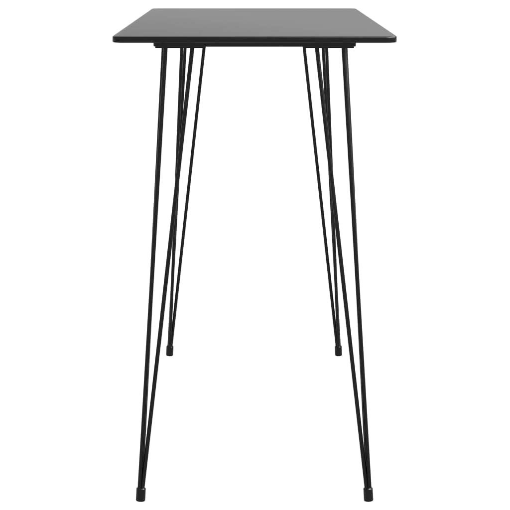 vidaXL Bartisch 120x60x105 cm Schwarz MDF Metall Stehtisch