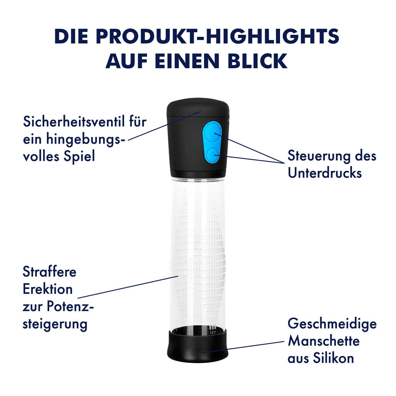 EIS Sextoys Zubehör Penispumpe elektrisch 29 cm Silikon