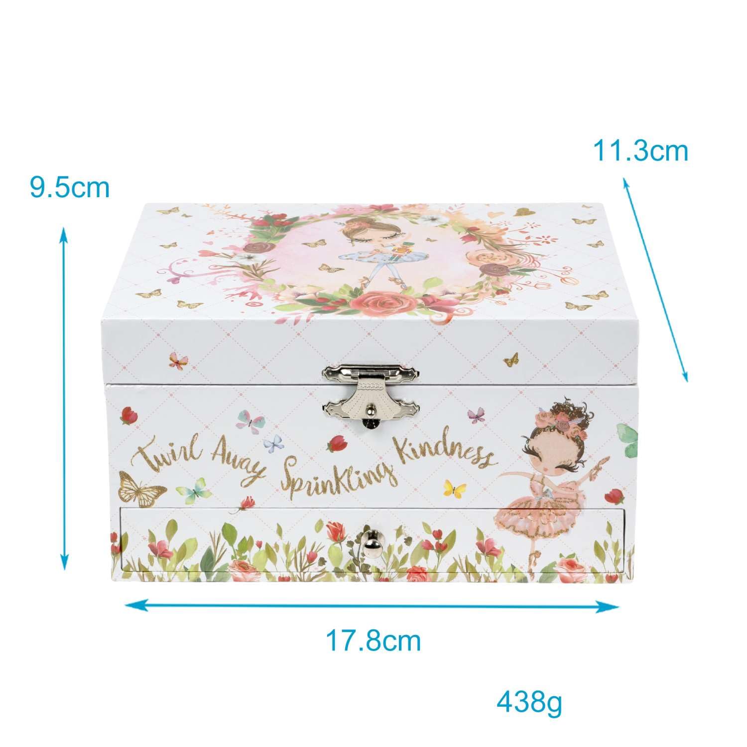 Intirilife Schmuckschatulle Spieluhr Ballerina für Mädchen