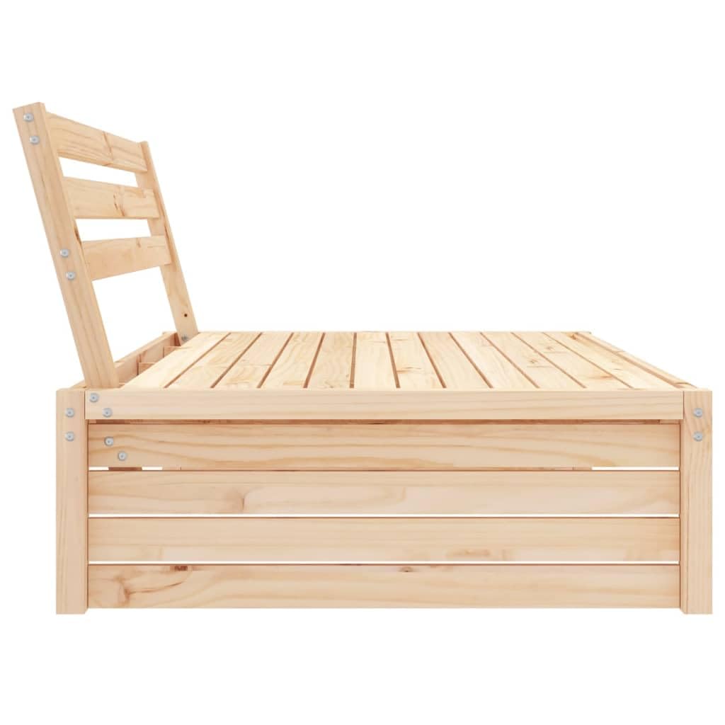 vidaXL Mittelsofa 120 cm Kiefer Gartensofa Massivholz