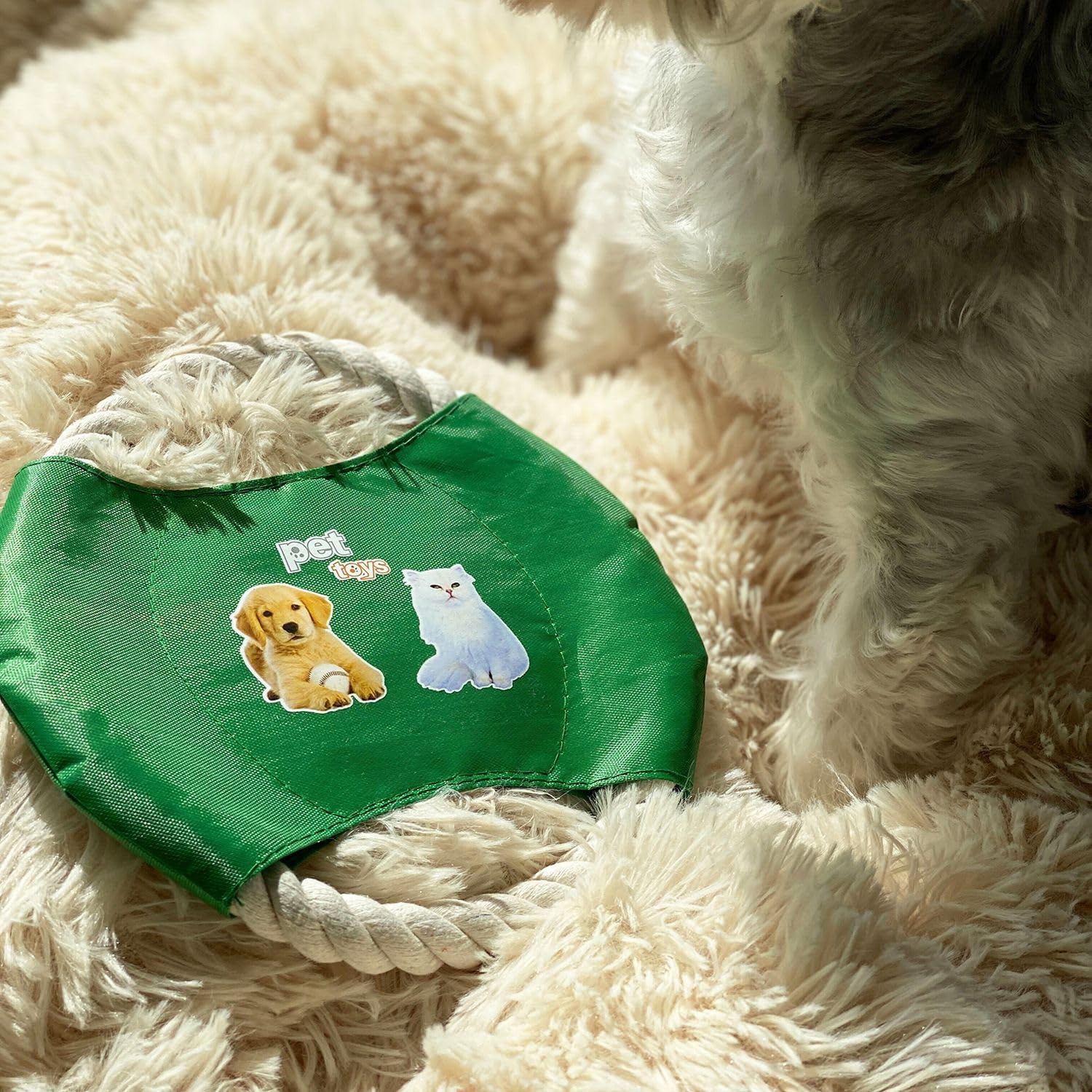 Intirilife Hundespielzeug 10er Set Kauspielzeug Baumwolle Zahnpflege