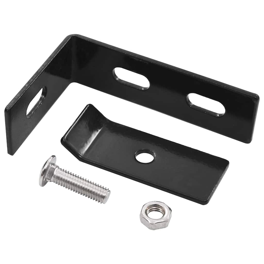 vidaXL Wand-Eckverbinder Set 10 Stück Anthrazit Edelstahl