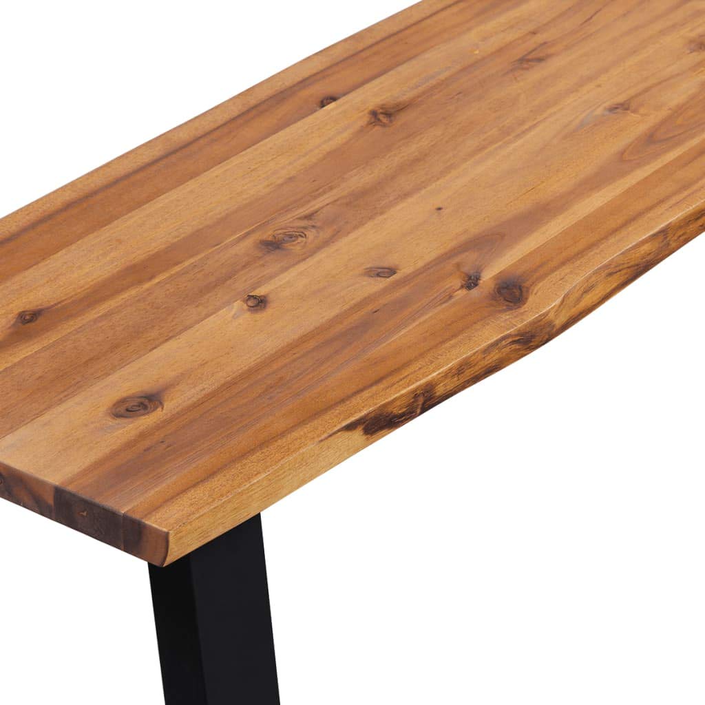 vidaXL Möbel Sitzbank Akazienholz massiv 145 cm