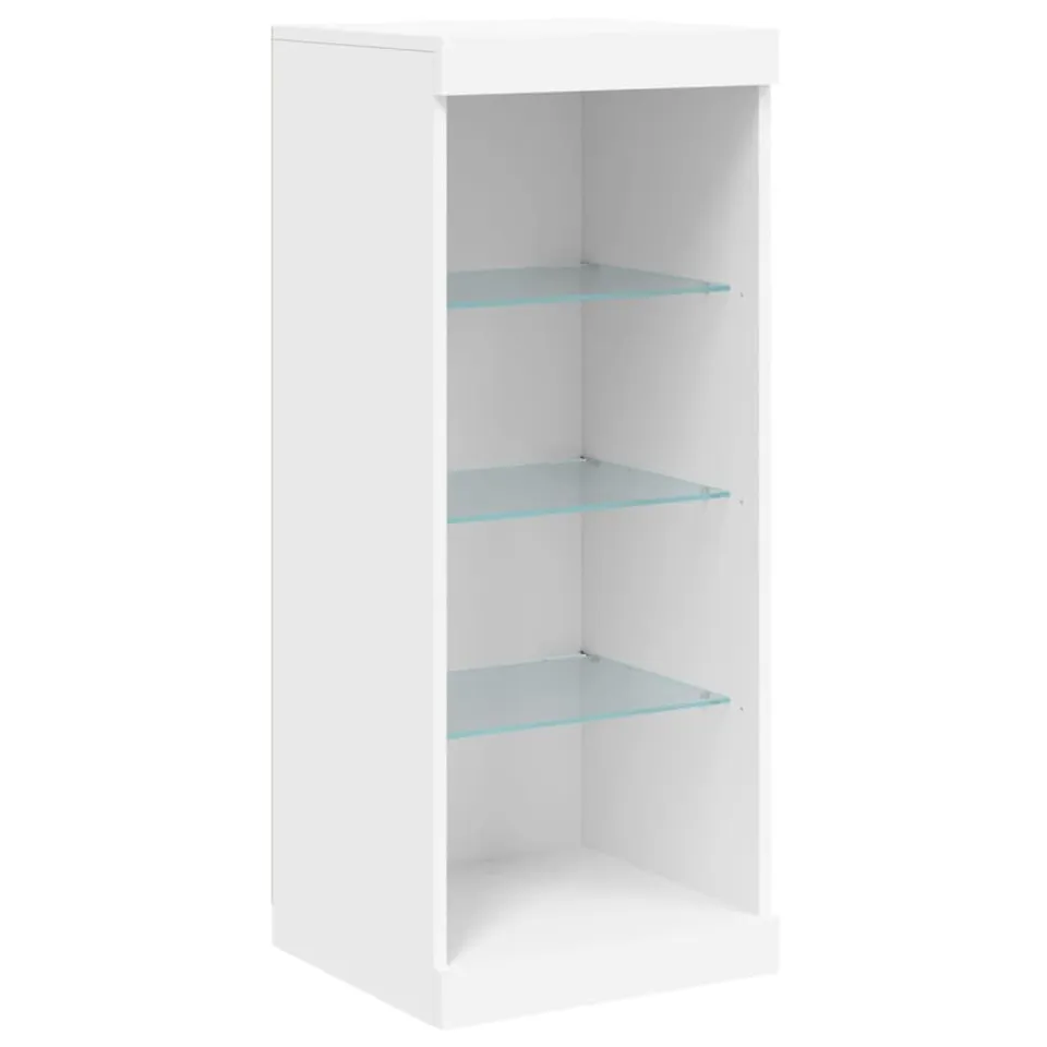 vidaXL Möbel Sideboard LED Weiß 41x37x100 cm Schrank
