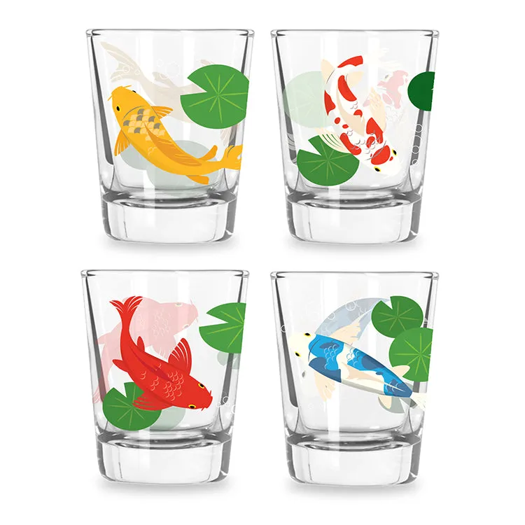 Kikkerland Kitchen Koi Morph Shot Glasses Schnapsglas 4er