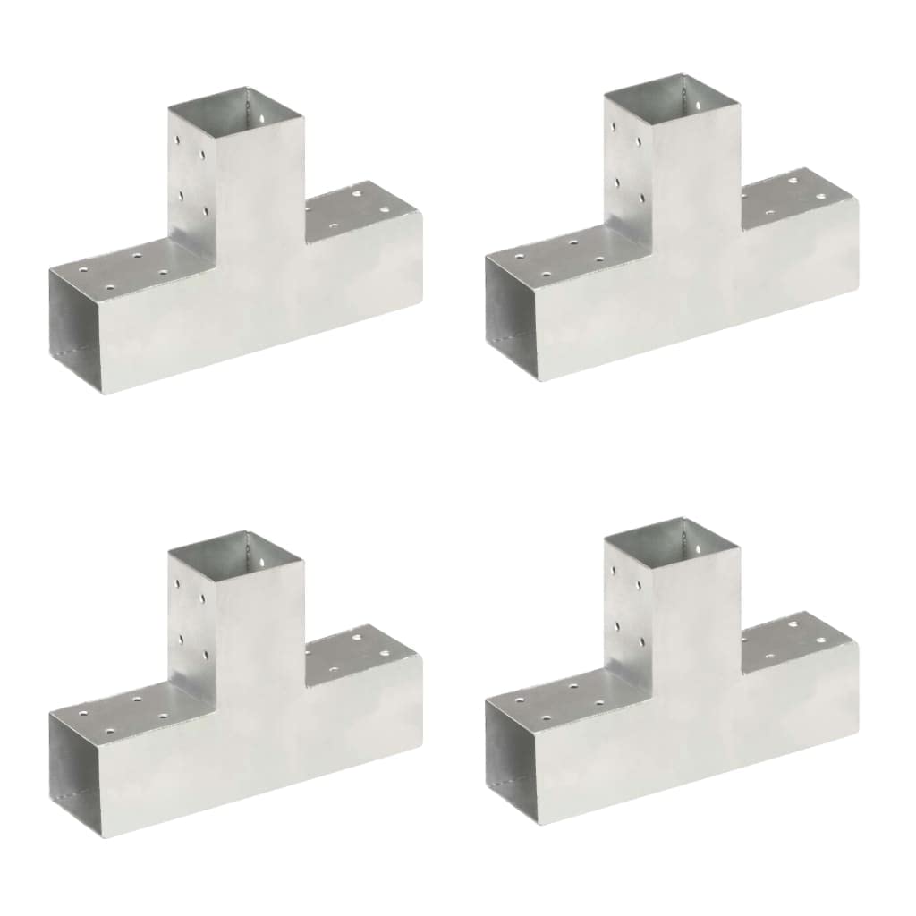 vidaXL Heim & Garten Pfostenverbinder T-Form 101x101mm 4er