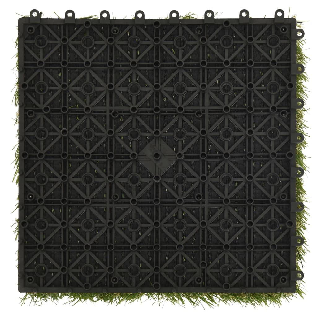 vidaXL Kunstrasen Fliese 30x30 Rasenfliesen Grün 11 Stück