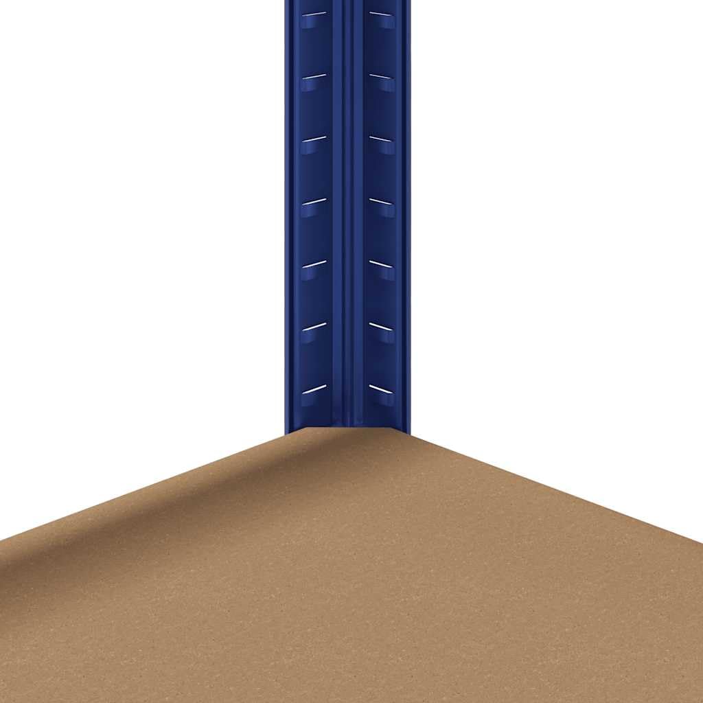 vidaXL Regal-Set 5 Böden 2-tlg Blau Stahl Schwerlastregal