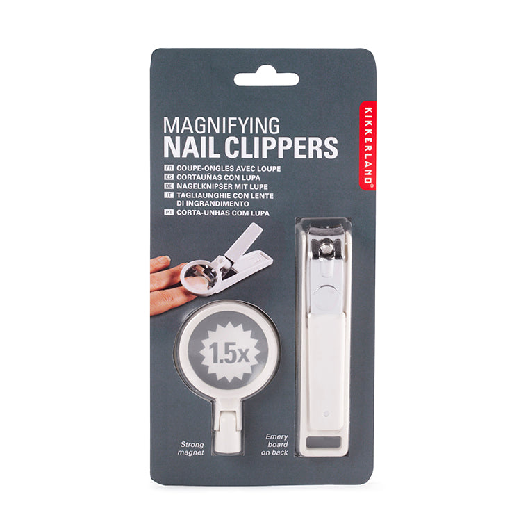 Kikkerland Tools & Wellness Nagelknipser mit Lupe 1,5-fach