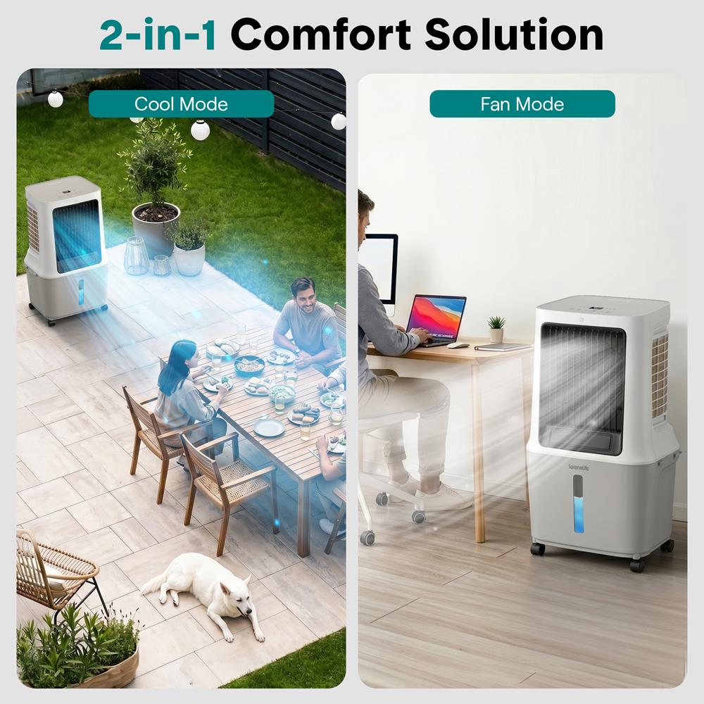 Serenelife Portable AC Luftkühler 30L WiFi 140W