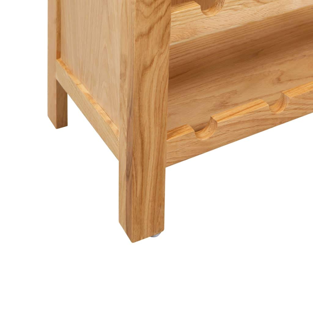 vidaXL Weinschrank 72x32x90 cm Eiche braun Massivholz