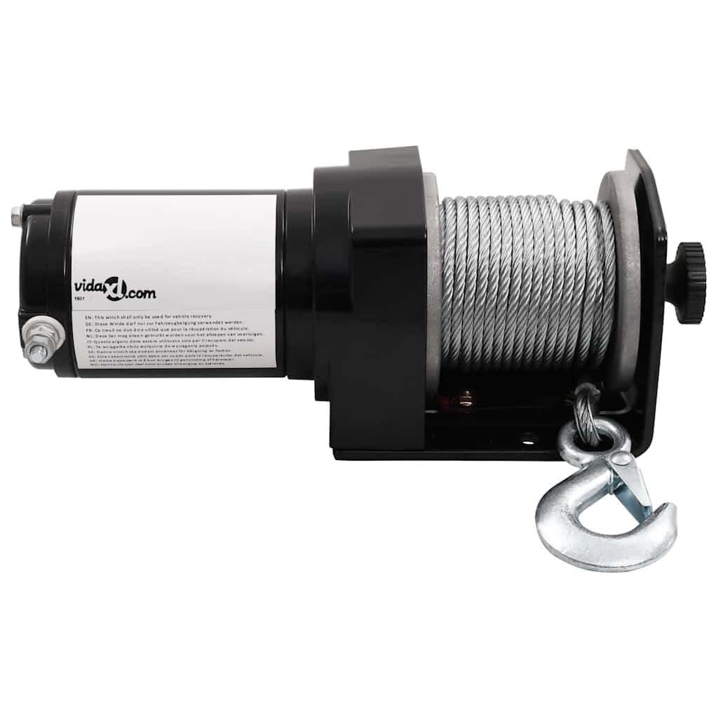 vidaXL Elektrische Seilwinde 12V 1360kg mit Montageplatte