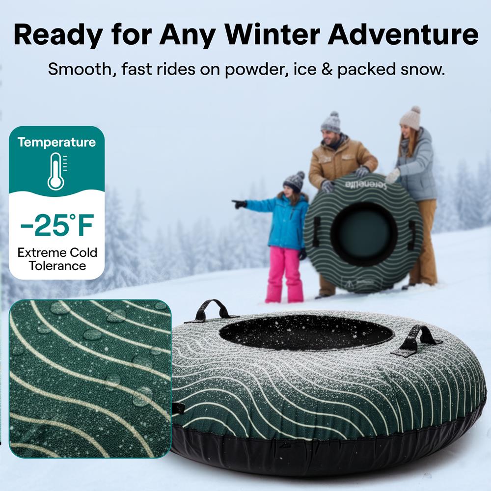 SereneLife Snow Tube 44" Schlitten-Reifen grün aufblasbar