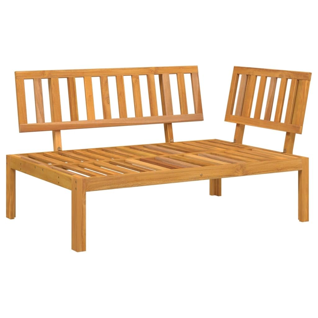 vidaXL Heim & Garten Ecksofa 133 cm Palettensofa Akazie Braun