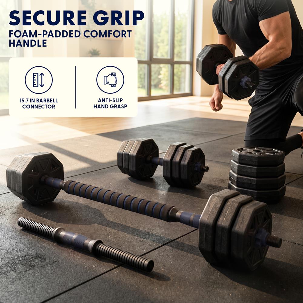 Serenelife Squatz 4-in-1 Hantelset 45 lbs Schwarz Navy