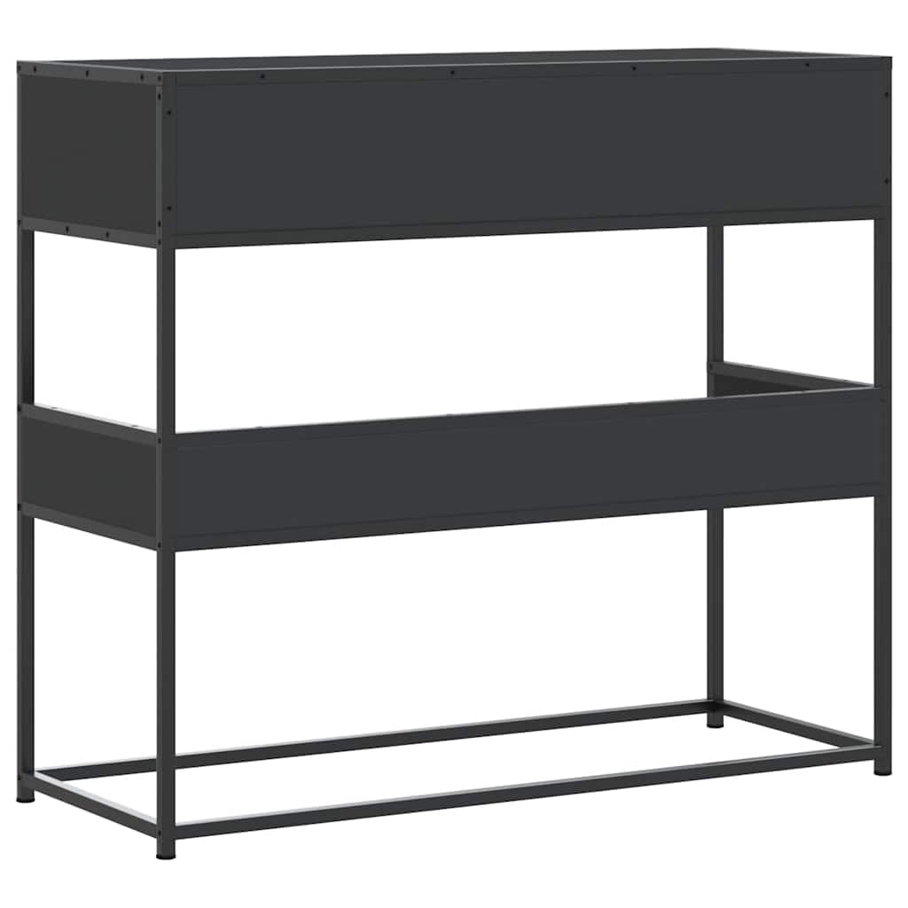 vidaXL Möbel Konsolentisch Schwarz 90x35x80 Holzwerkstoff