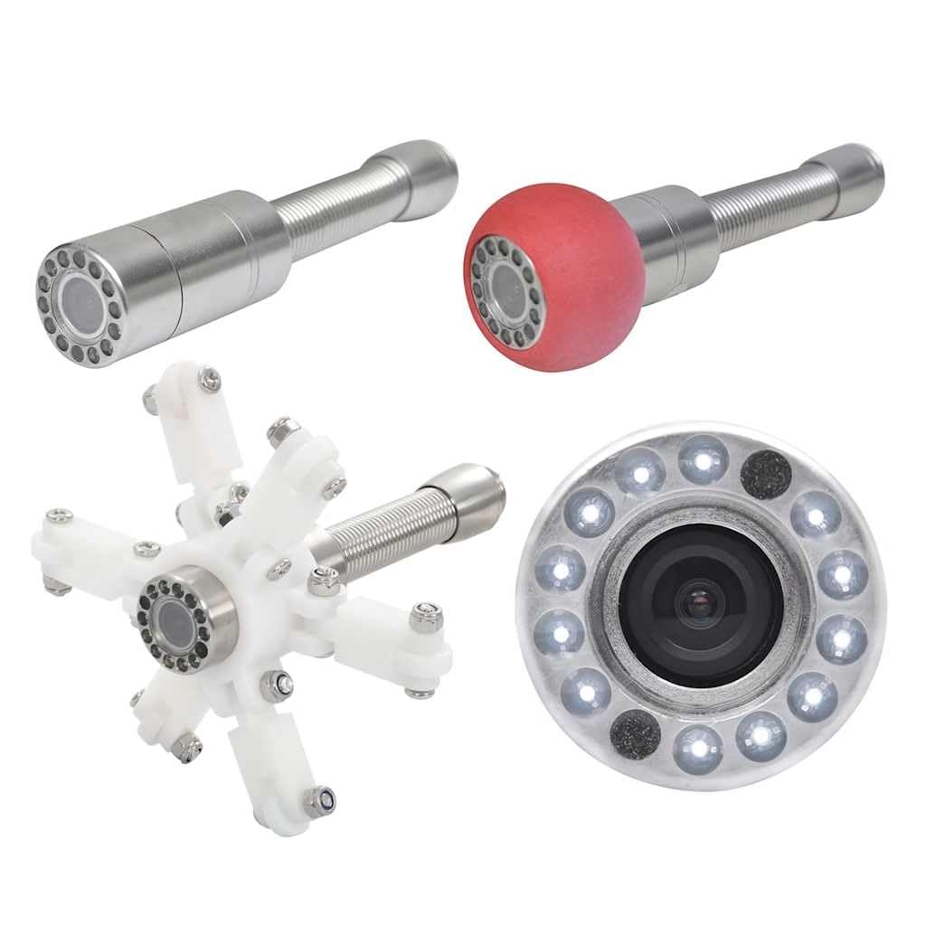 vidaXL Rohrkamera 30 m mit DVR Monitor wasserdicht LED