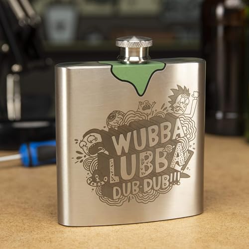Paladone Rick & Morty Wubba Lubba Dub Flachmann 177ml Edelstahl