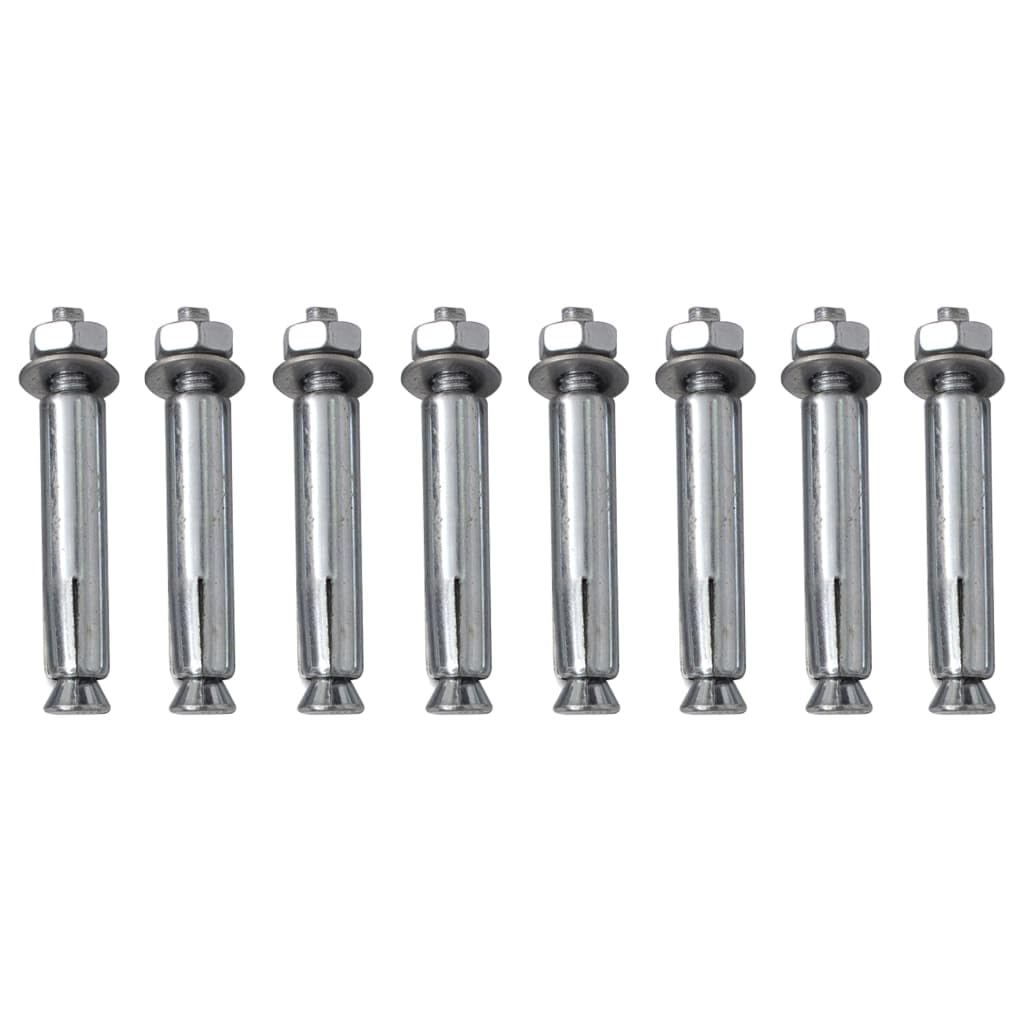 vidaXL Radstopper 2er Set Gummi 49x15x9 cm Reflektor
