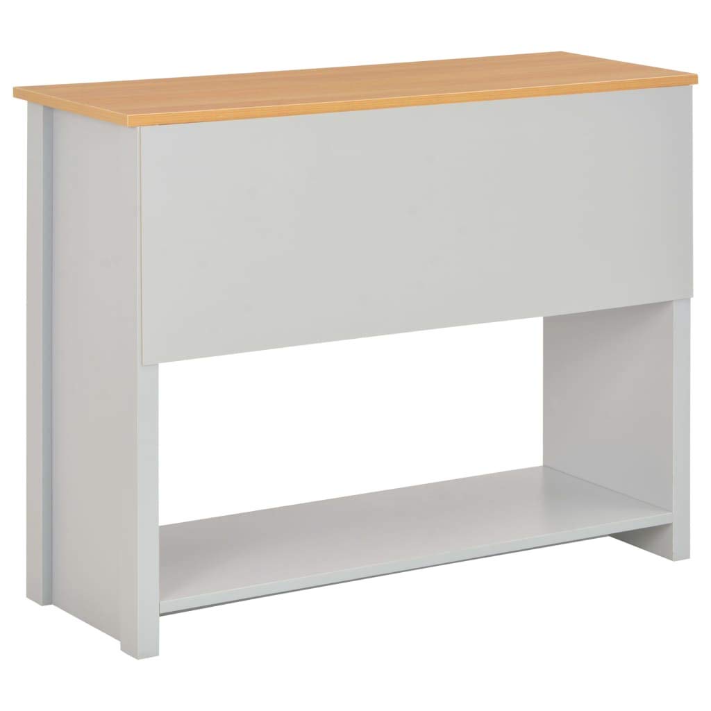 vidaXL Möbel Konsolentisch Grau 97x35x76 cm 2 Schubladen Flurtisch