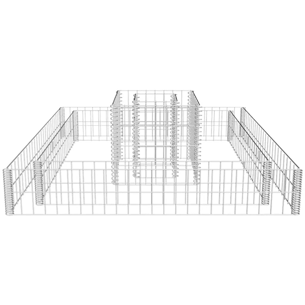 vidaXL Gabionen Pflanzkübel verzinkt 120x120x20 cm Hochbeet