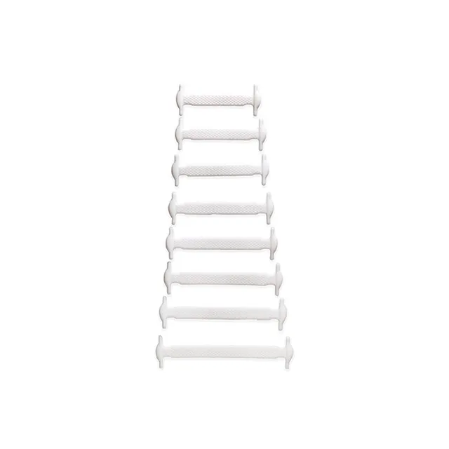 Kikkerland White No-Tie Shoe Bands Schnürsenkel Silikon weiß