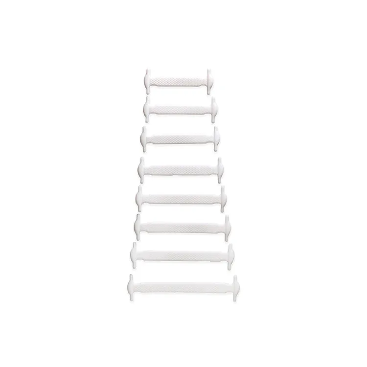 Kikkerland White No-Tie Shoe Bands Schnürsenkel Silikon weiß