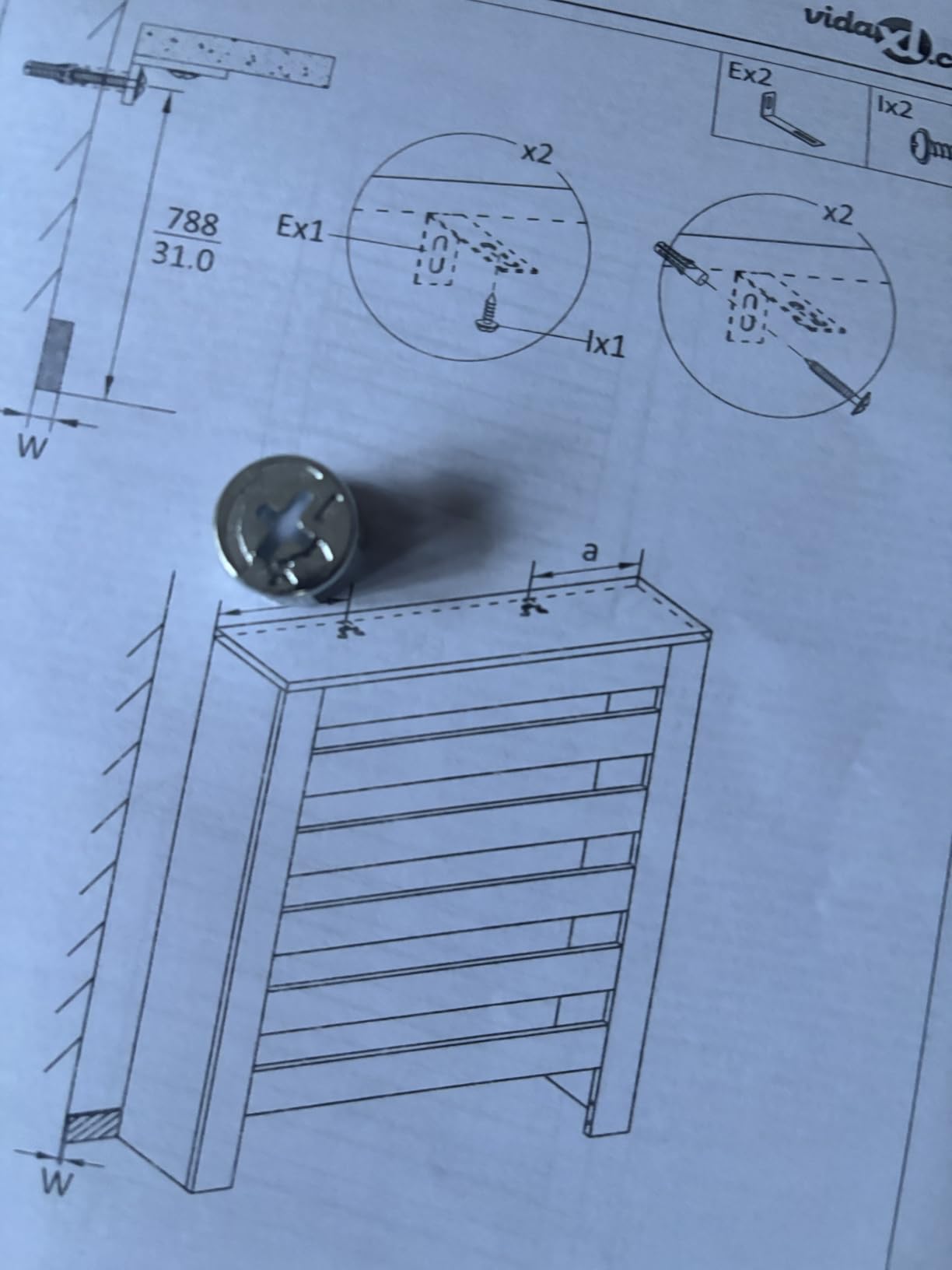 vidaXL Heimwerkerbedarf Heizkörperverkleidung 78x20x82 weiß Holz