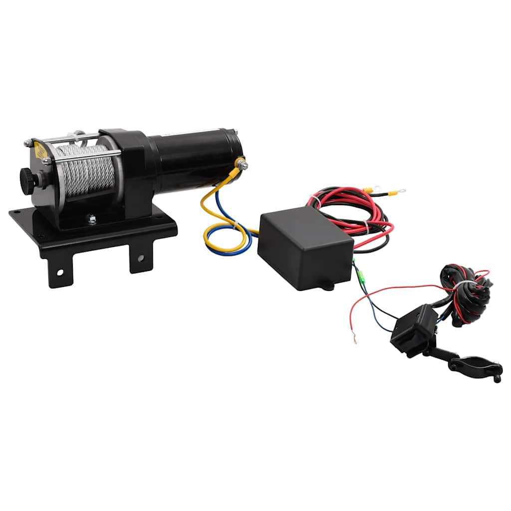 vidaXL Seilwinde 12V 1360 kg mit Montageplatte