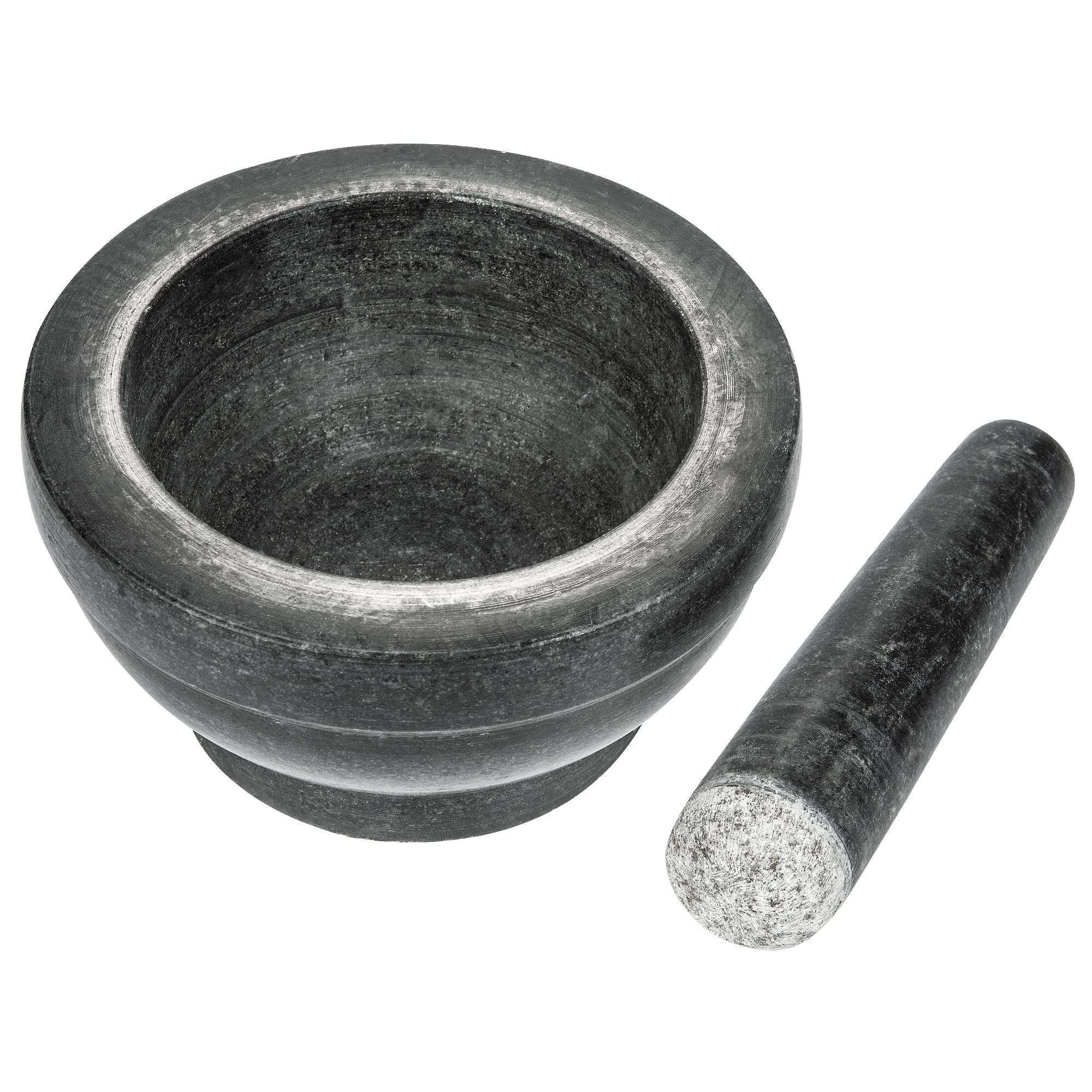 Intirilife Mörser mit Stößel Granit 16 cm Naturstein