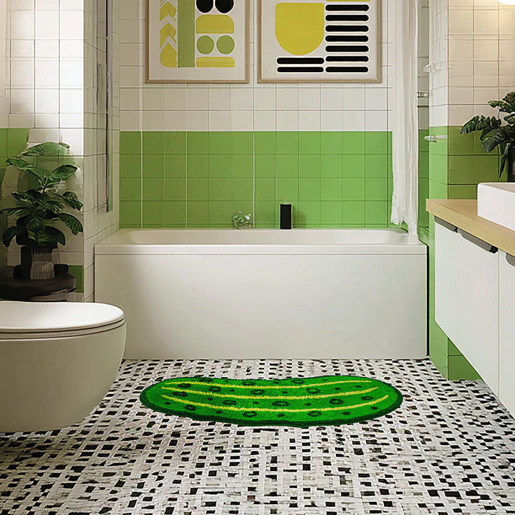 Kikkerland Home Pickle Badematte Baumwolle waschbar