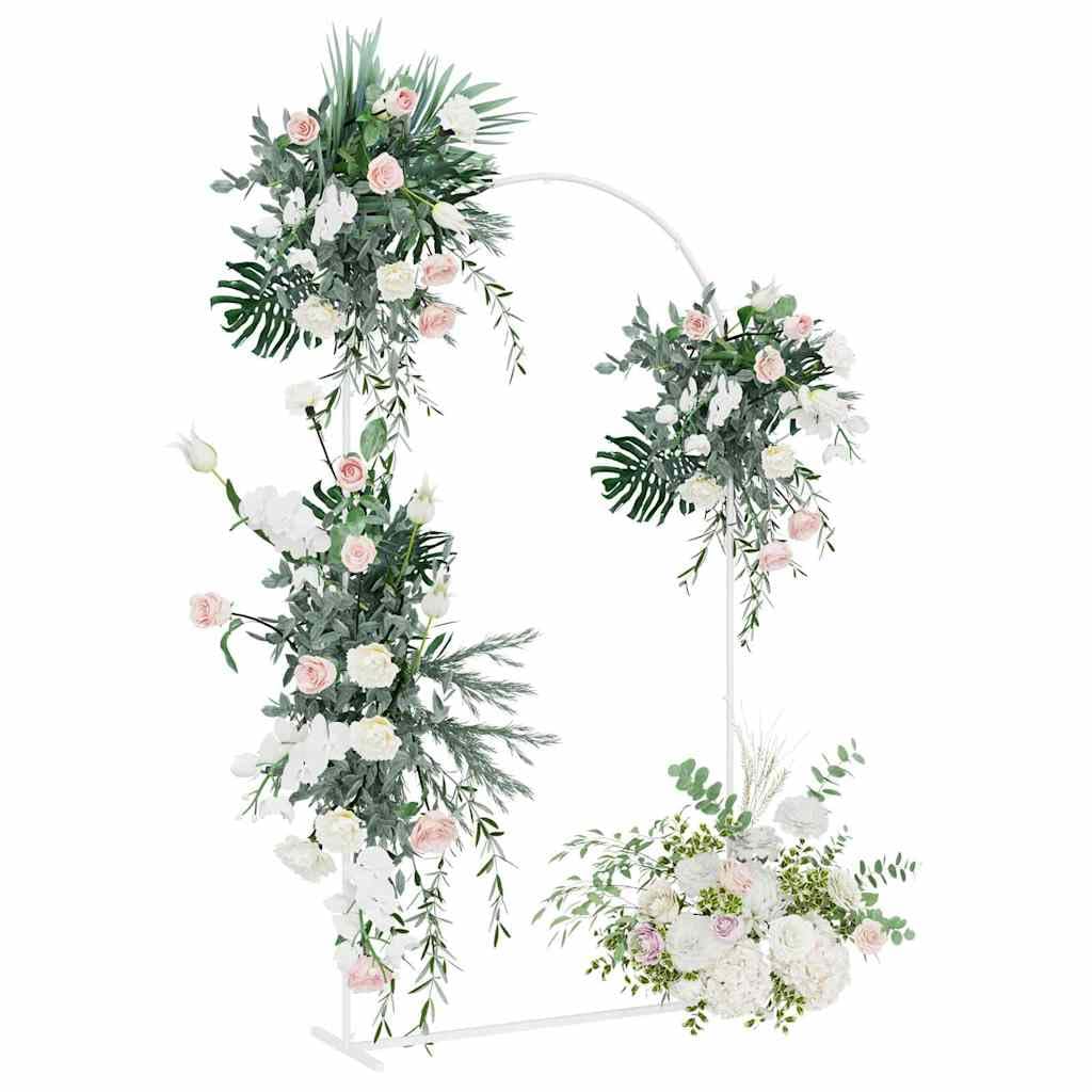 vidaXL Heim & Garten Hochzeitsbogen Weiß 100 cm Stahl Garten