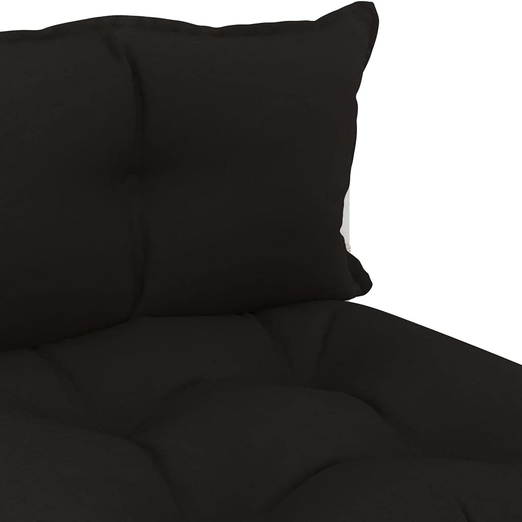 vidaXL Heim & Garten Paletten Mittelsofa Kiefer schwarze Kissen