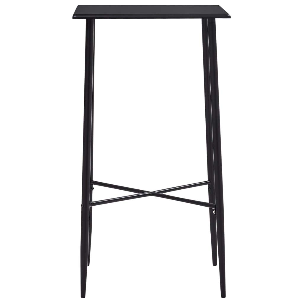 vidaXL Heim & Garten Bartisch 60x60x111 cm Schwarz MDF