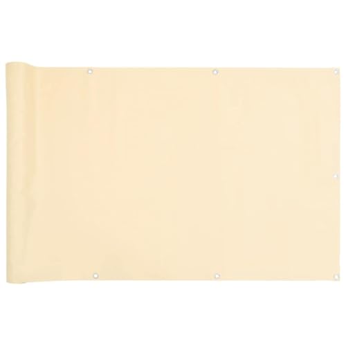 vidaXL Heim & Garten Sichtschutz Creme PVC 400x90cm Ösen