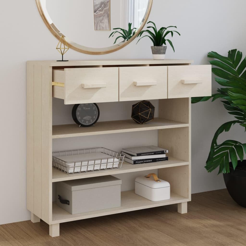 vidaXL Konsolentisch HAMAR 90x35x90 cm honigbraun Kiefer