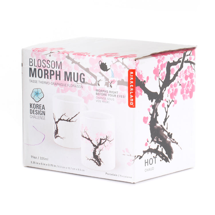 Kikkerland Blossom Morph Mug Zaubertasse Porzellan Aprikosblüte
