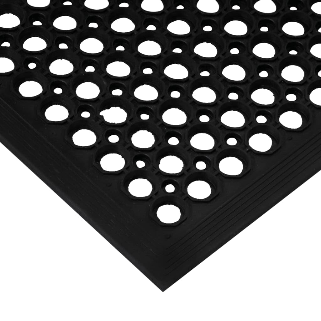 vidaXL Heim & Garten Fußmatte 60x90 cm rechteckig Gummi Drainage