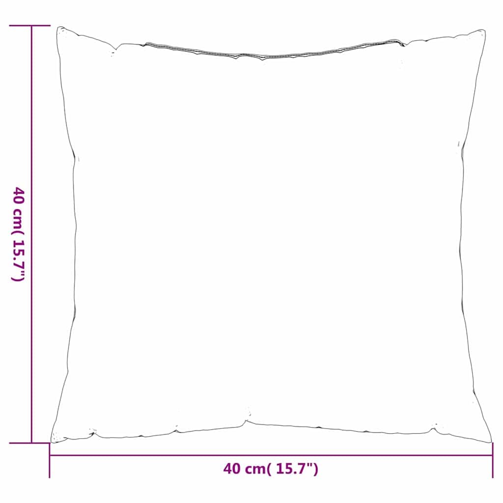 vidaXL Kissen Blattmuster 40x40 cm 4er Polyester