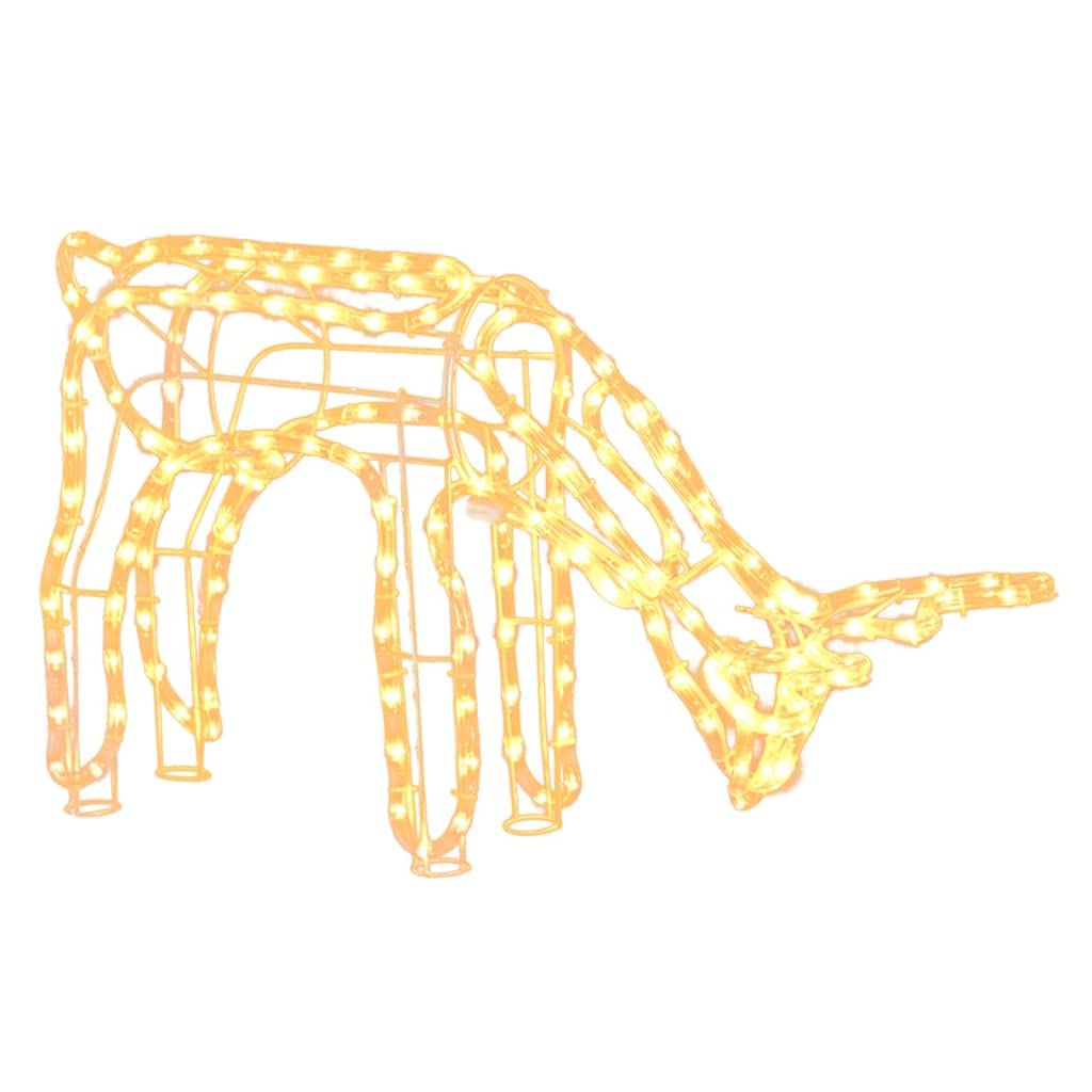 vidaXL Heim & Garten Rentier Silhouetten Leuchtfigur warmweiß 3-tlg. Set