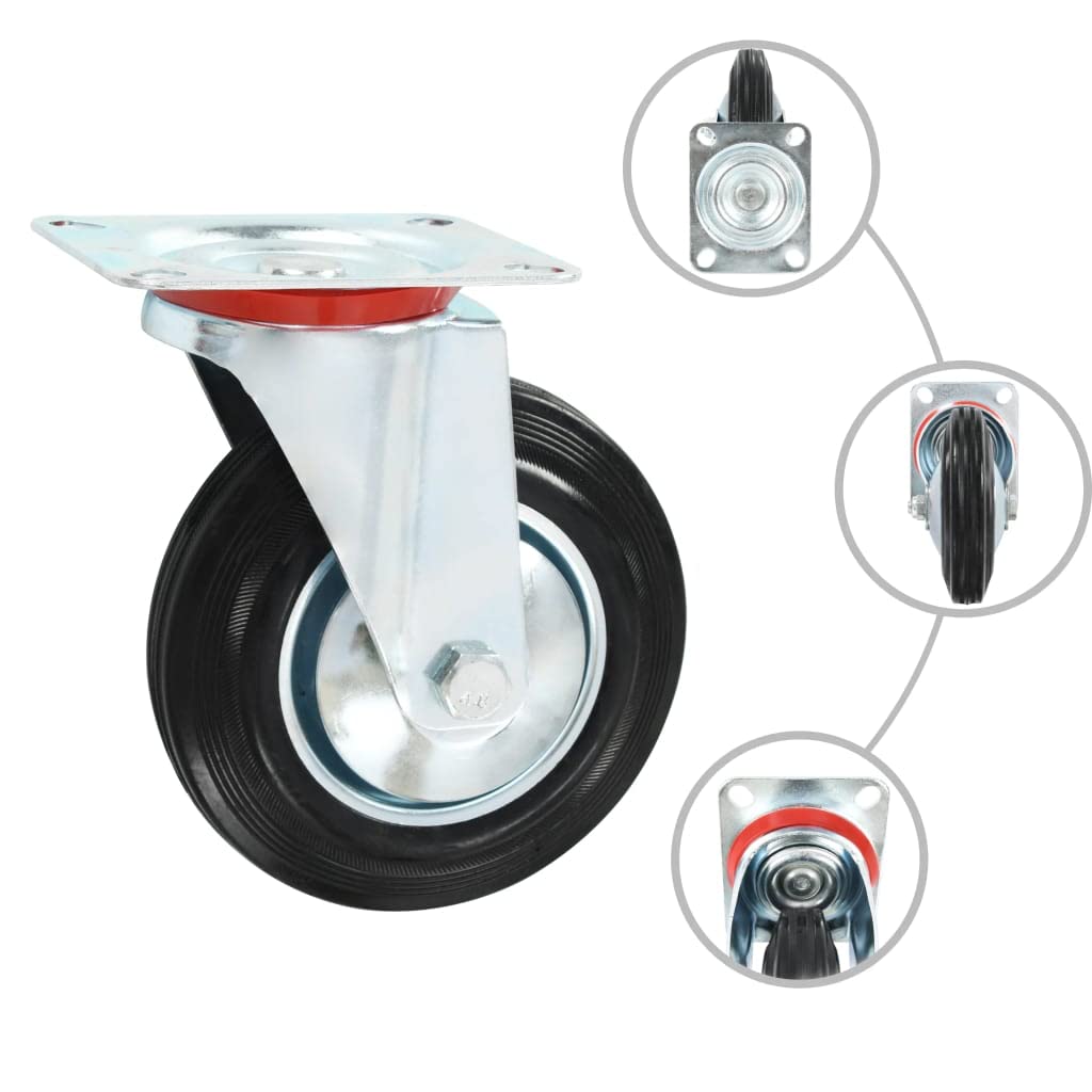 vidaXL Lenkrollen 160 mm Möbelrollen 4 Stück Gummi leise