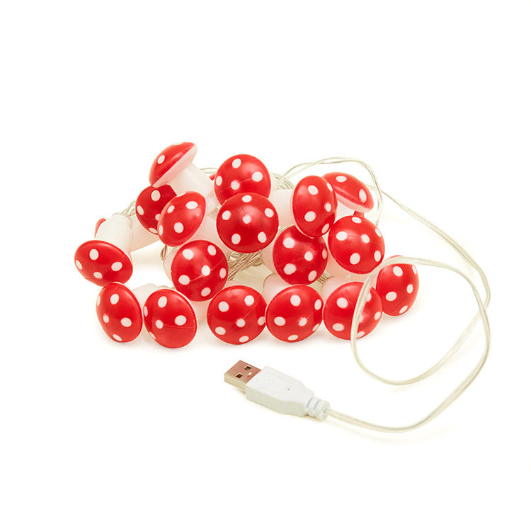 Kikkerland Home Mushroom String Lights Pilz Lichterkette USB
